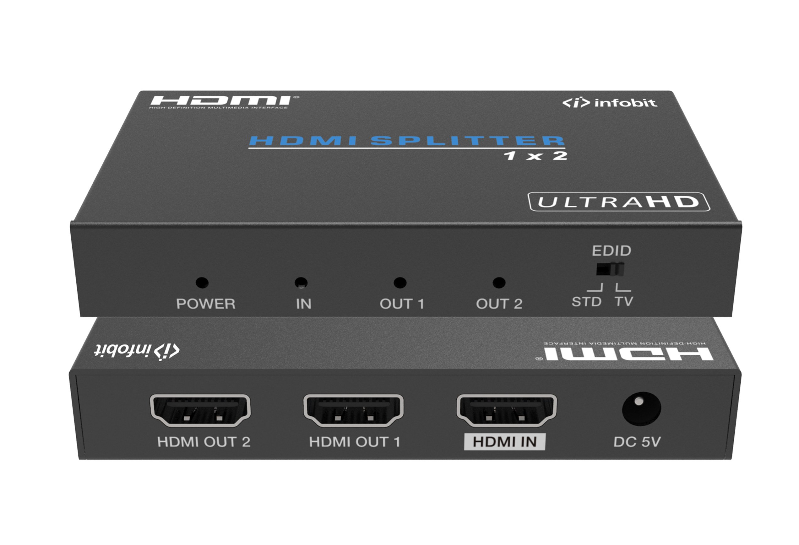 Сплиттер Infobit iSwitch 102 4K60 18Gbps 1x2 HDMI splitter, smart EDID