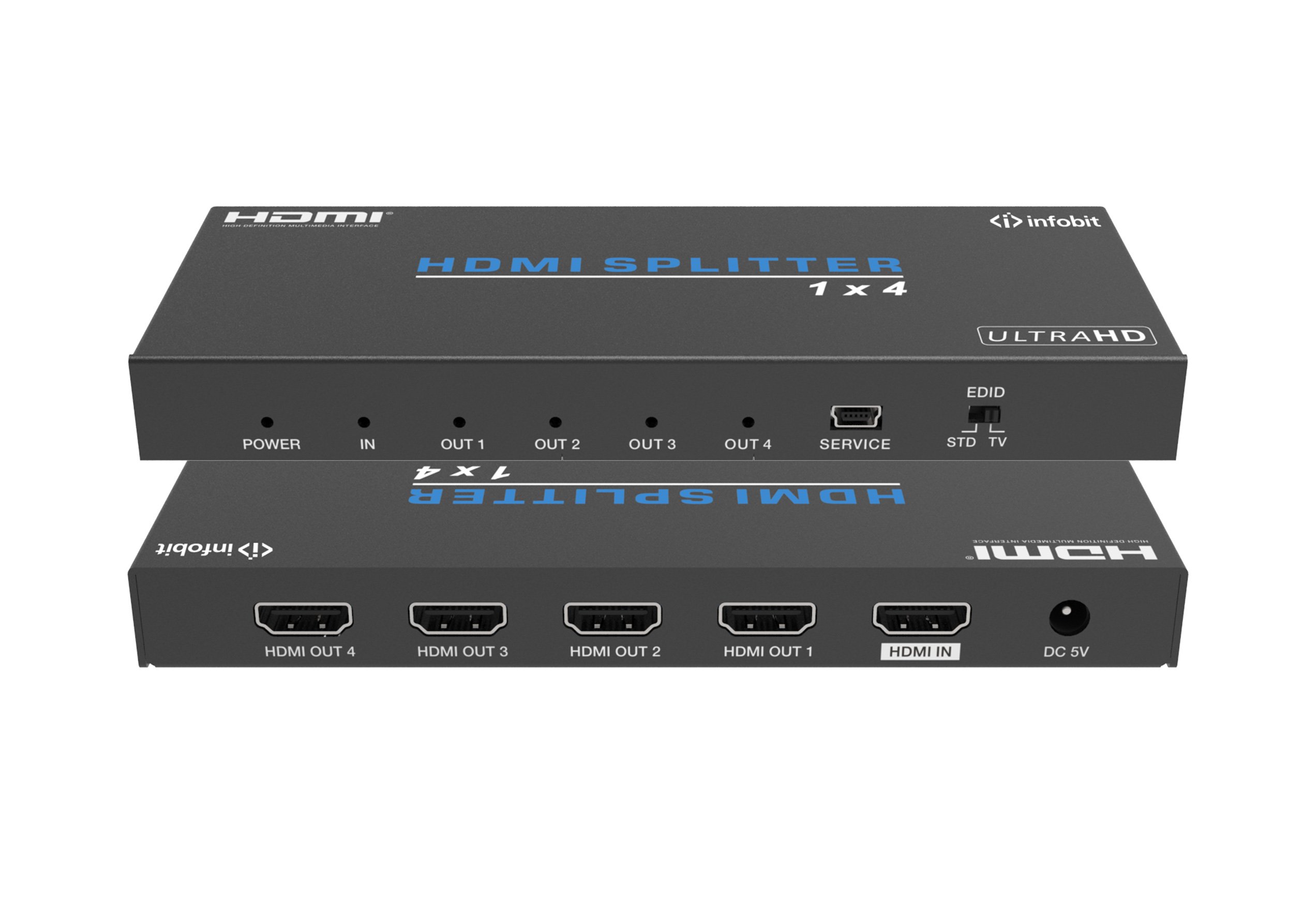 Сплиттер Infobit iSwitch 104 4K60 18Gbps 1x4 HDMI splitter, smart EDID