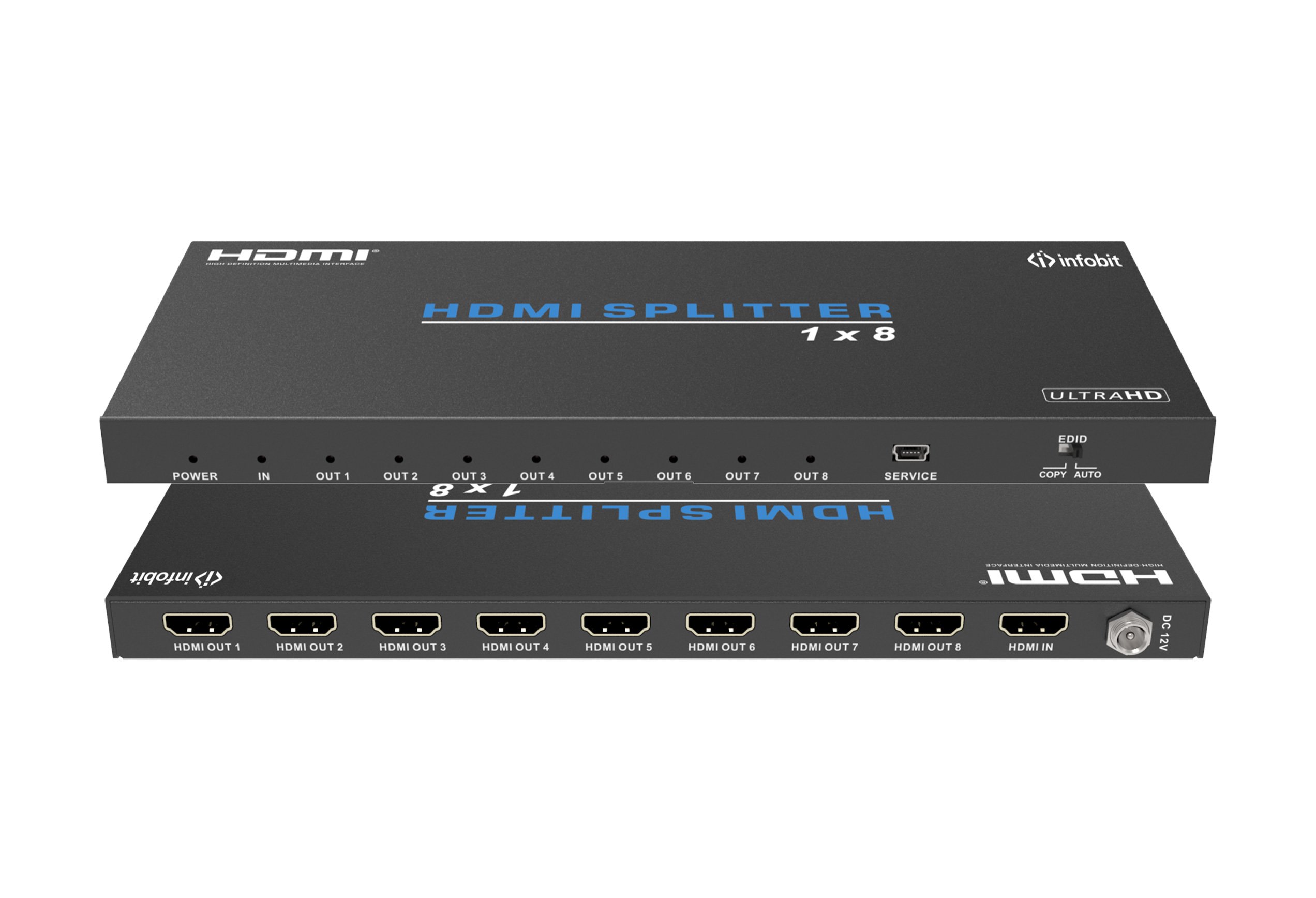 Сплиттер Infobit iSwitch 108 4K60 18Gbps 1x8 HDMI splitter, smart EDID