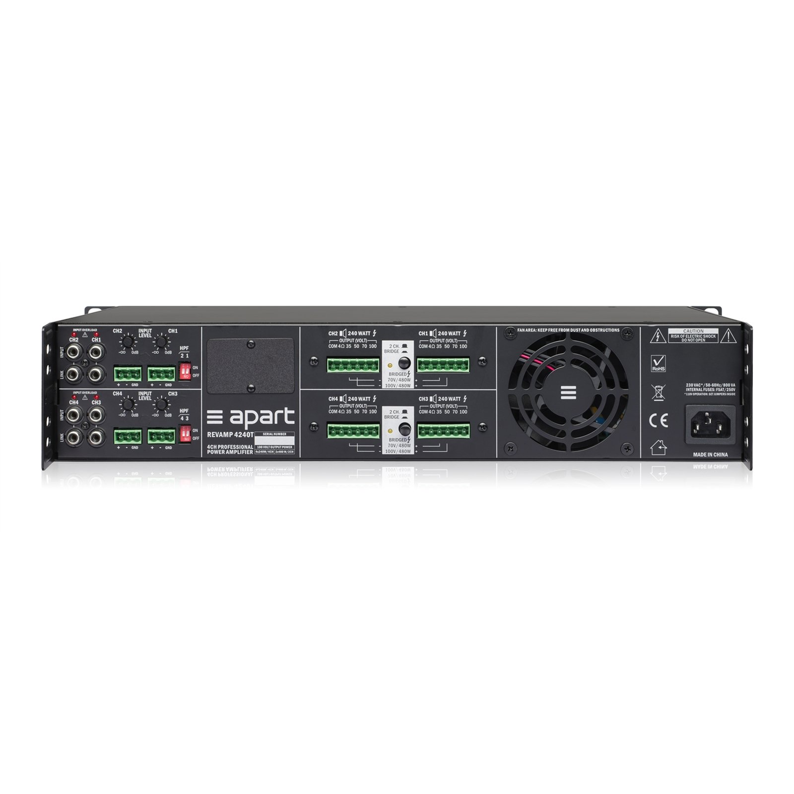 Трансляционный усилитель 4-х канальный Biamp REVAMP4240T