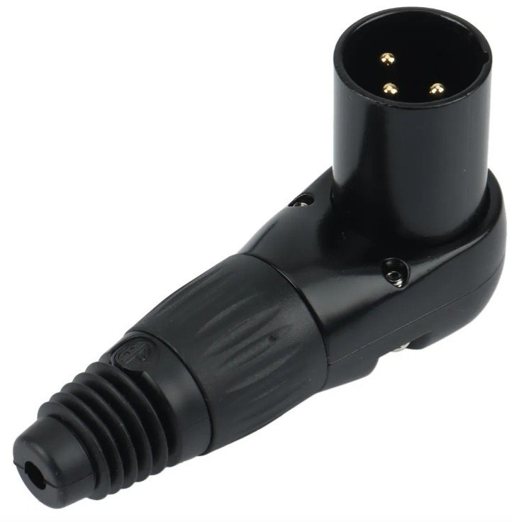 Разъем 3Pin, XLR угловой (Male) D1036-M