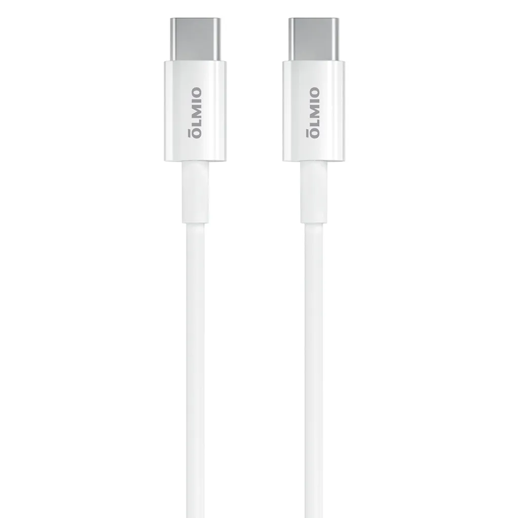 Кабель Olmio PD, Type-C - Type-C  1м, 3А, белый