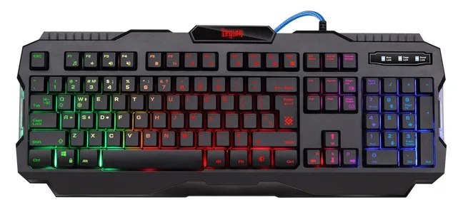 Клавиатура игровая Defender Legion GK-010DL RU, черный, RGB подсветка,19 Anti-Ghost