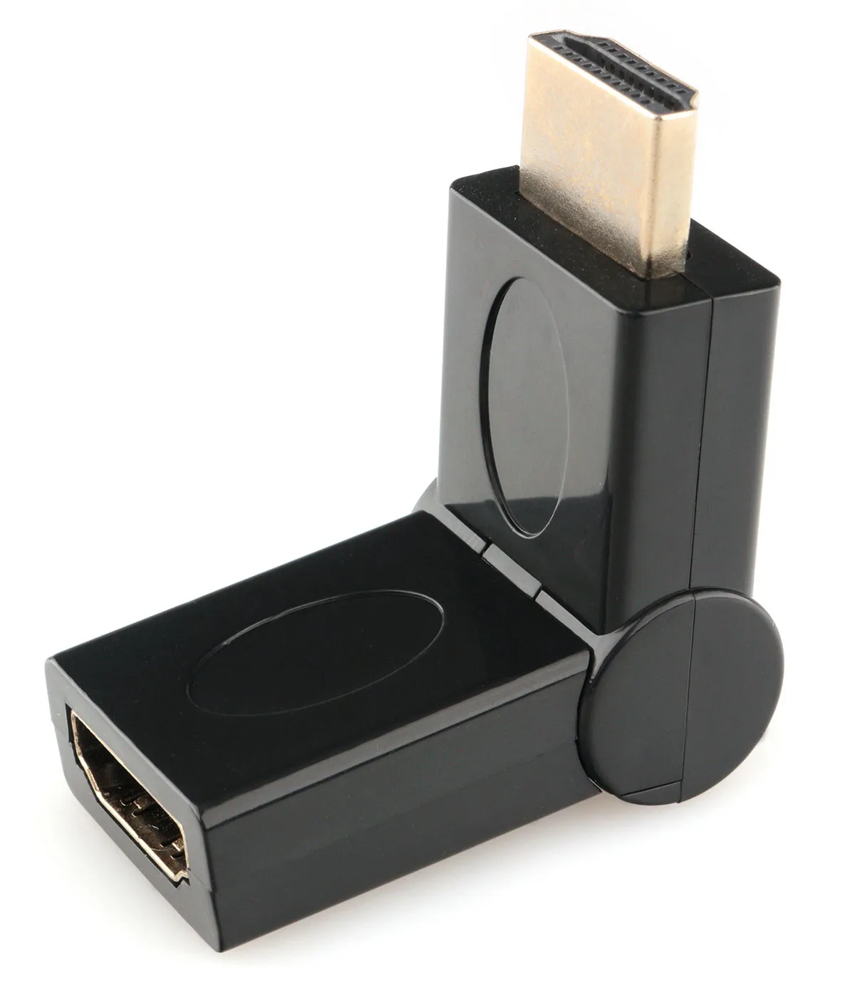 Переходник HDMI <-> HDMI Cablexpert A-HDMI-FFL2, 19F/19M, вращающийся на 180 град, золотые разъемы,