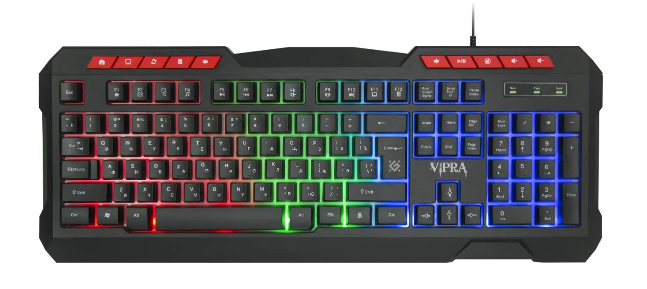 Клавиатура игровая Defender Vipra GK-586 RU черный