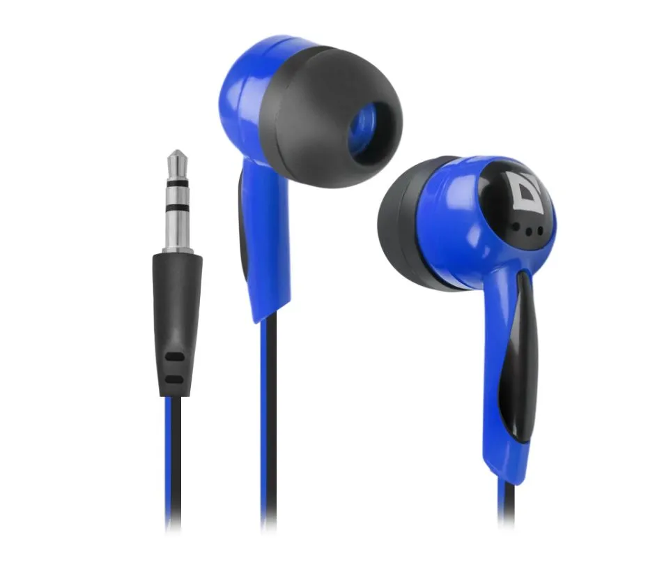 Наушники-вкладыши проводные Defender Basic 604 синий
