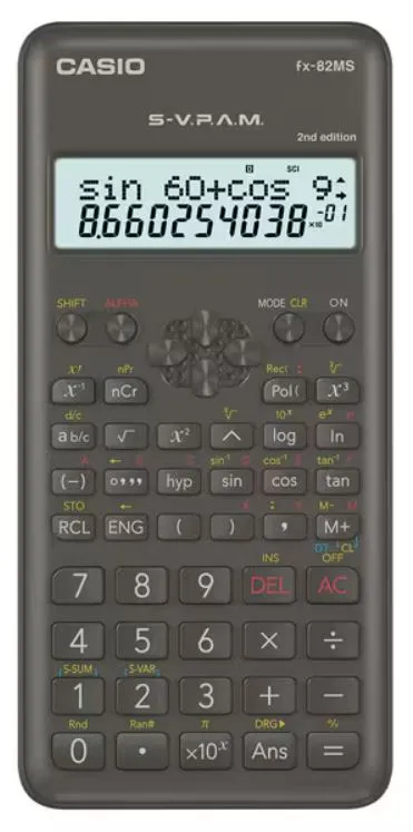 Калькулятор инженерный CASIO FX-82MS-2-W-EH-D