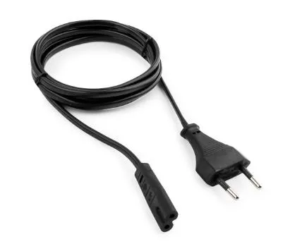 Кабель питания для ноутбуков, аудио/видео техники Cablexpert PC-184/2-1.8M, 1.8м пакет, черный