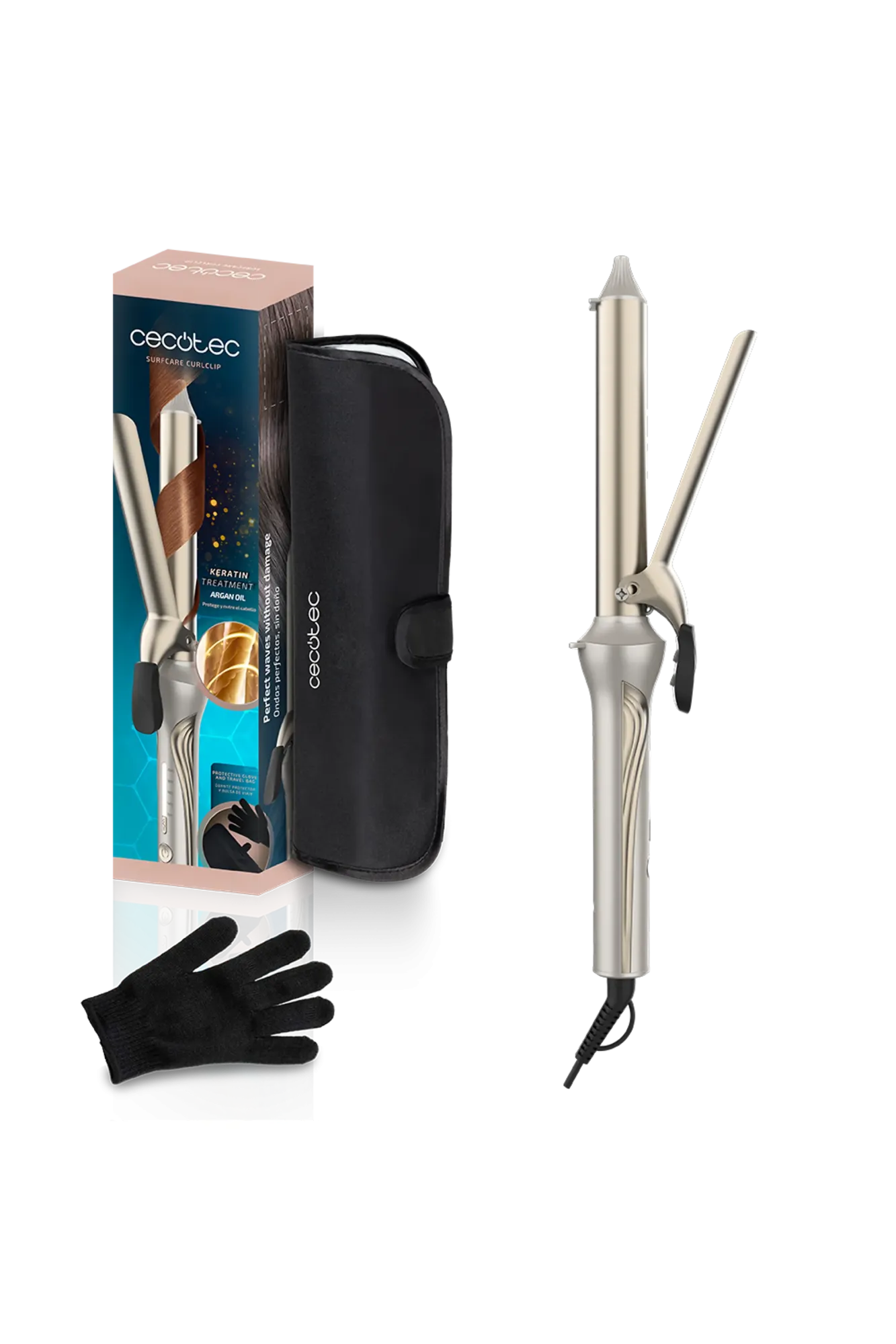 Плойка Cecotec SurfCare CurlClip серый