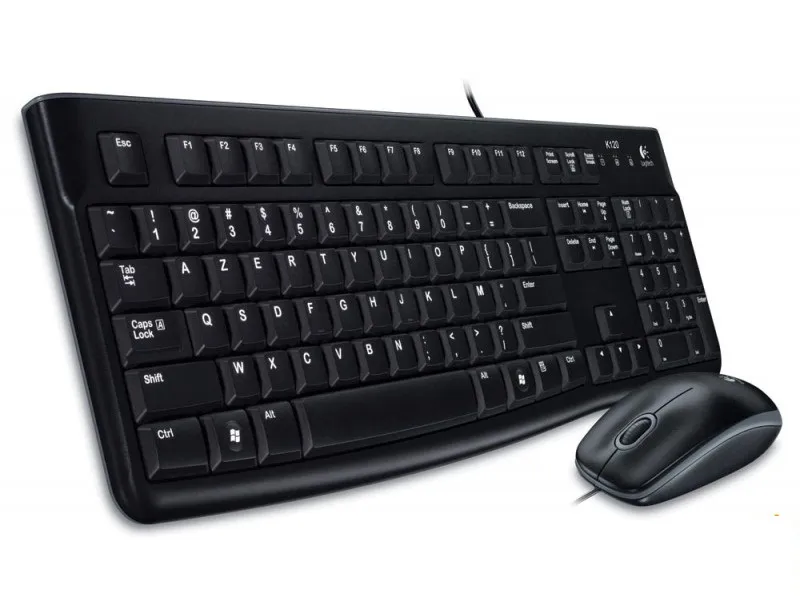 Комплект клавиатура+мышь Logitech MK120 черный