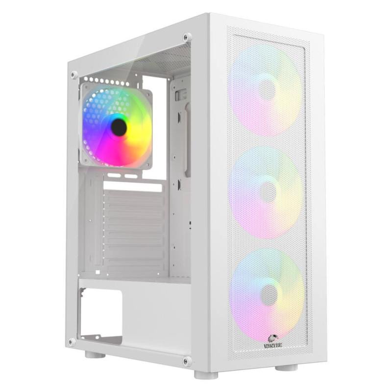 Корпус Wintek Magic L204-W-M TG, ATX/Micro ATX, USB1*3.0/1*2.0, 0.45mm, 4*12cm FRGB fan, White