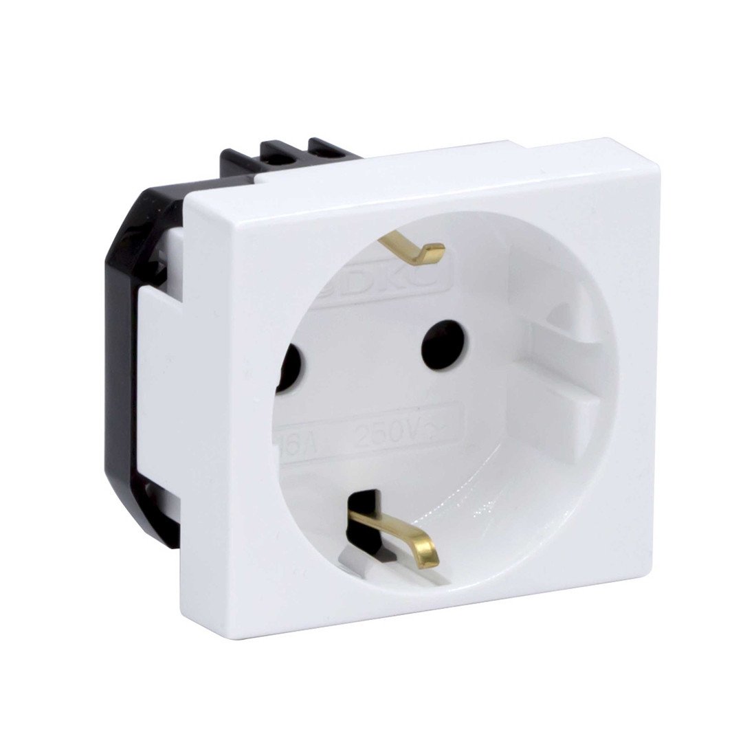 Розетка силовая серии Viva DKC 45005 2Р+Е со шторками белая