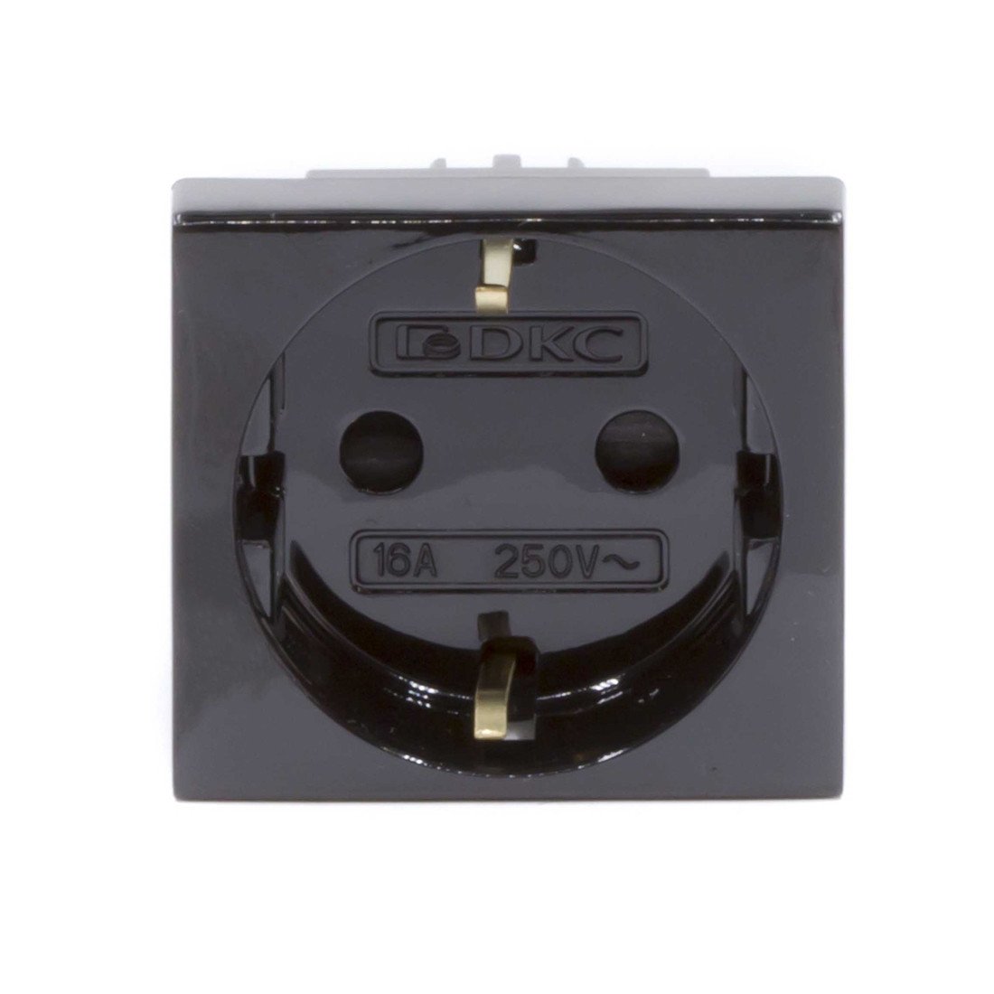 Розетка силовая серии Viva DKC 45205 2Р+Е со шторками черная