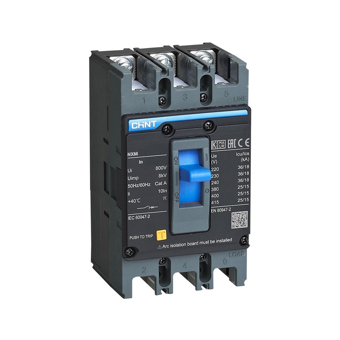 Автоматический выключатель CHINT NXM-250S/3Р 225A 36кА