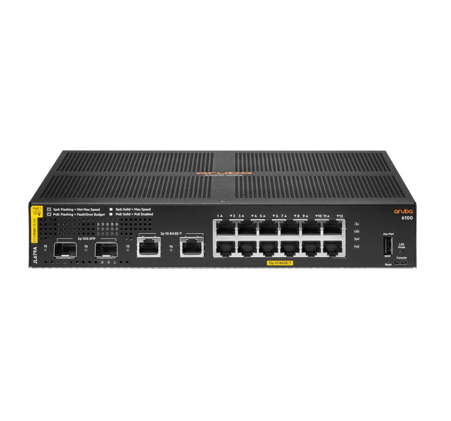 Aruba 6100 12G CL4 2SFP+ 139W Swch