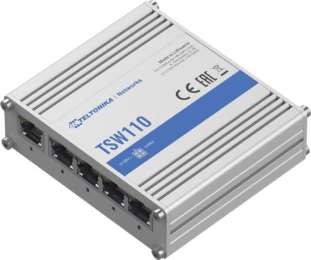 Неуправляемый промышленный коммутатор модели TSW110 //5 10/100/1000 ports PoE+Switch коммутатор