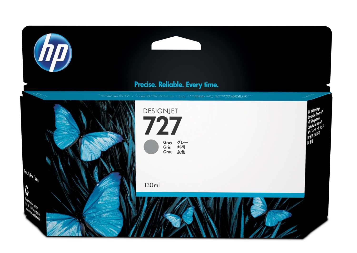 Картридж HP 727 130-ml Gray DesignJet Ink Cartridge для HP DesignJet T610, T1100