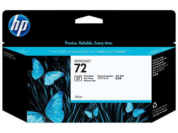 Картридж HP 72 130-ml Photo Black DesignJet Ink Cartridge для HP DesignJet T610, T1100