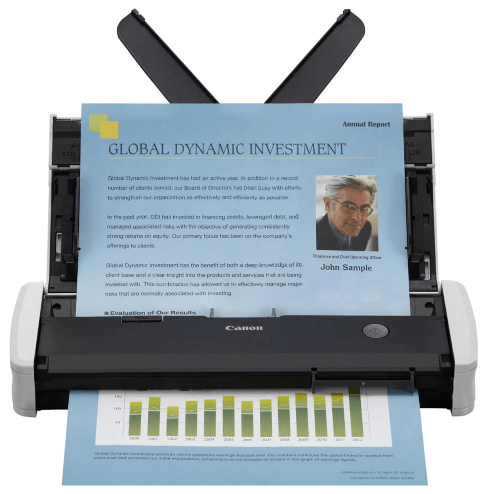 Сканер imageFORMULA R10 (A4),600 dpi, 12 стр./мин, АПД 20 листов, Однопроходное двустороннее сканирование, USB 2.0