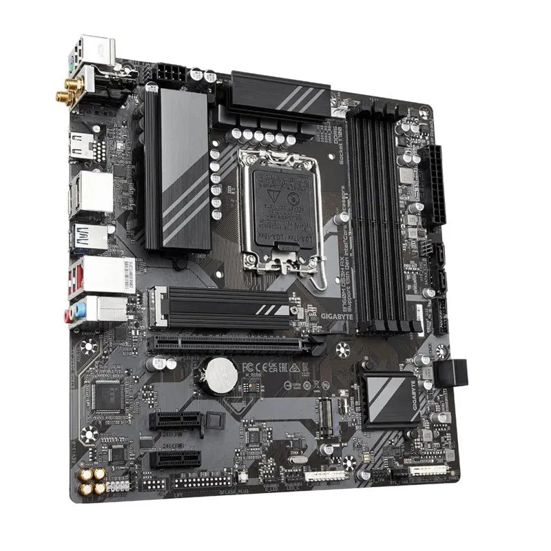 Материнская плата GIGABYTE B760M DS3H AX, LGA1700, B760, 4xDDR5, PCIe4.0, HDMI+2xDP, 2xM.2, mATX — фото 3