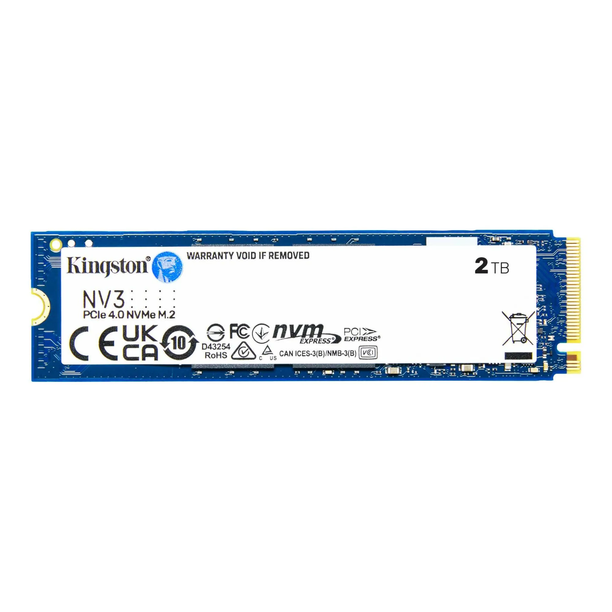 Твердотельный накопитель 2000GB SSD Kingston SNV3S/2000G M.2 2280 Gen4x4 NVMe R6000MB/s W5000MB/s — фото 2