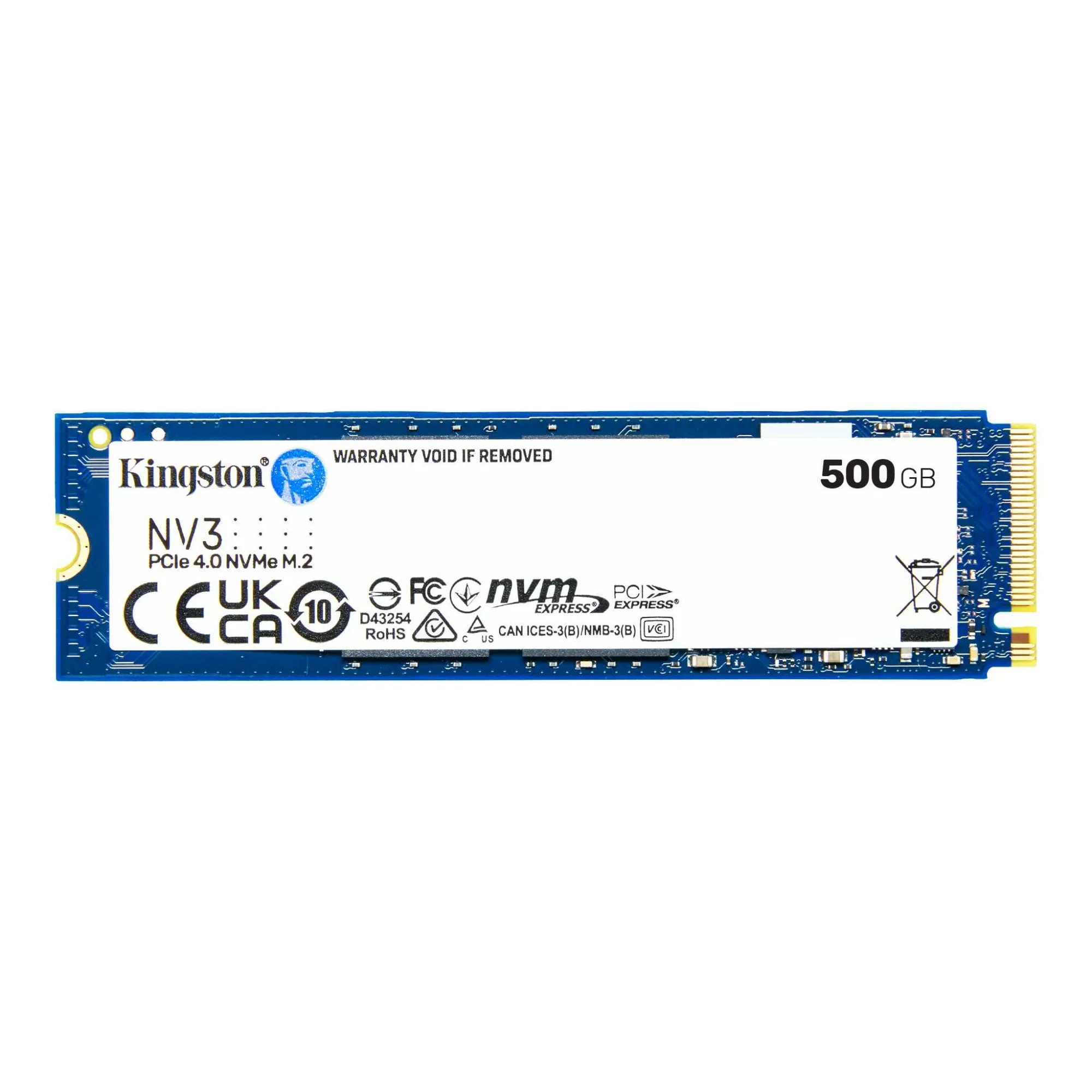 Твердотельный накопитель SSD 500 Gb M.2 2280 Kingston SNV3S/500G, PCIe NVMe Gen 4x4, W5000/R3000 — фото 3