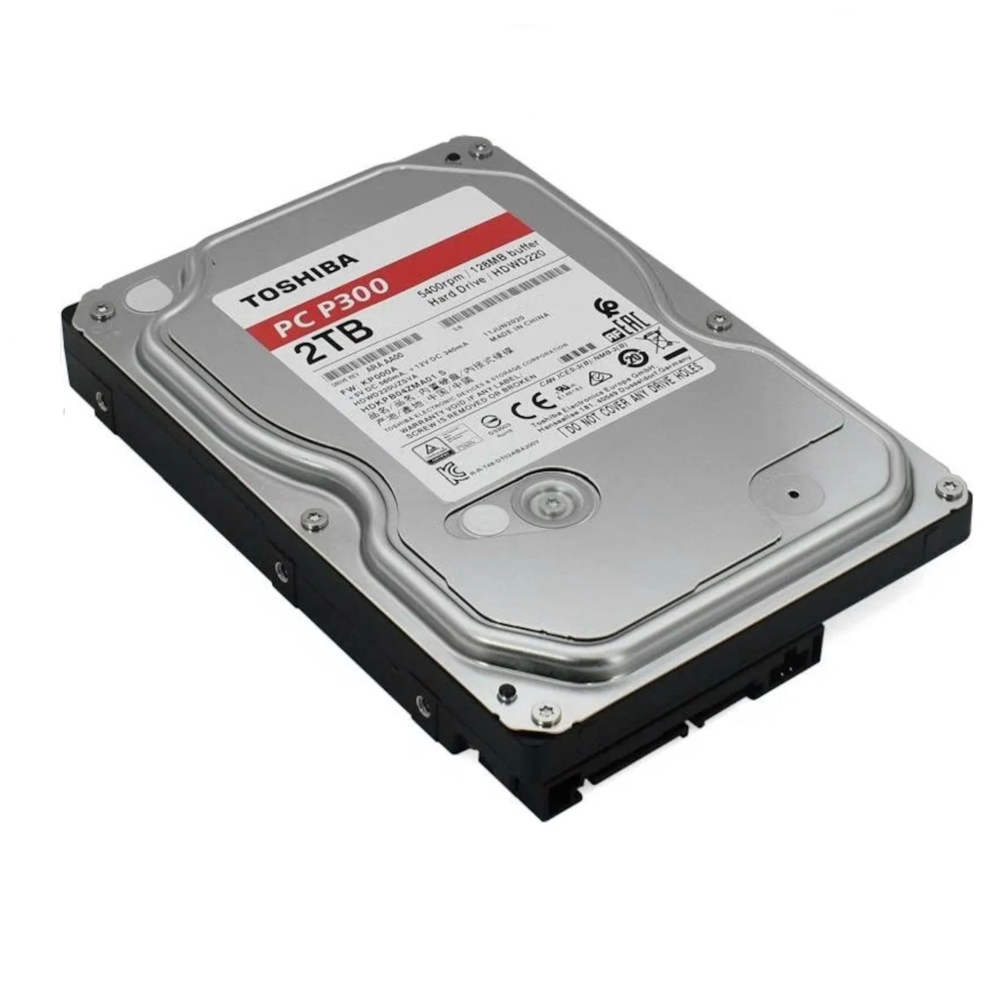 Жёсткий диск HDD 2 Tb SATA 6Gb/s Toshiba P300 HDWD220UZSVA 3.5" 5400rpm 128Mb