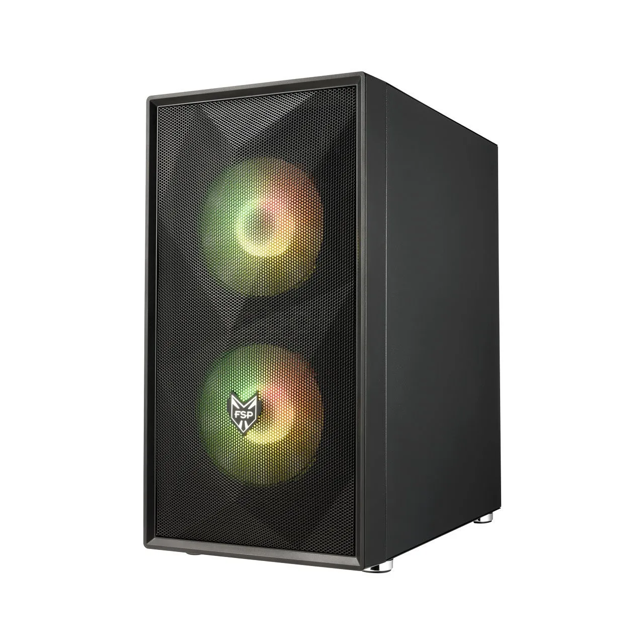 Компьютерный корпус FSP CST130A, Без БП, 1xUSB3.0/2xUSB2.0, 3xFAN120 RGB, Glass, Black, M-ATX — фото 2