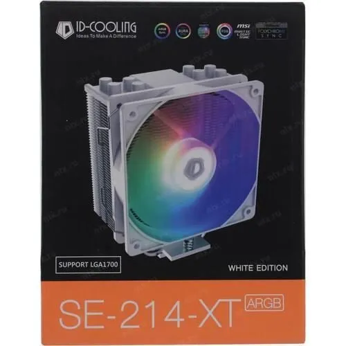 Кулер для процессора ID-Cooling SE-214-XT ARGB WHITE, S1700/1200/115x/AMD, 180W, 500-1500rpm, 4pin — фото 13