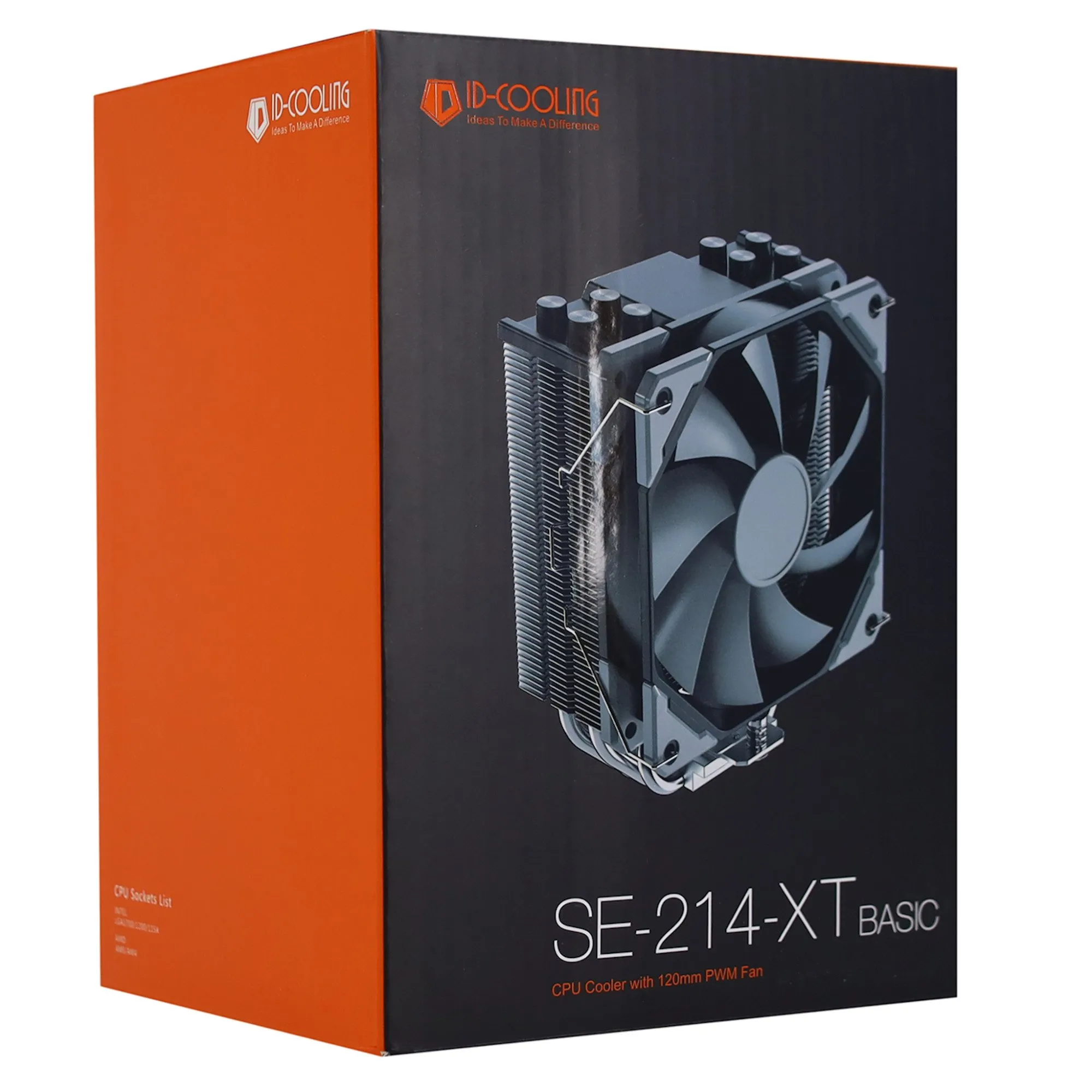Кулер для процессора ID-Cooling SE-214-XT BASIC, S1700/1200/115x/AMD, 180W, 12cm, 700-1800rpm, 4pin — фото 6