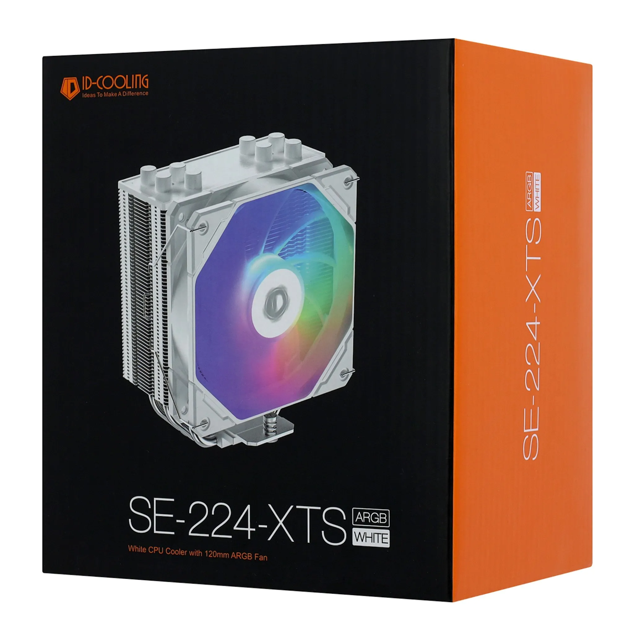 Кулер для процессора ID-Cooling SE-224-XTS ARGB WHITE, S1700/1200/115x/AMD, 220W, 600-1500rpm, 4pin — фото 5