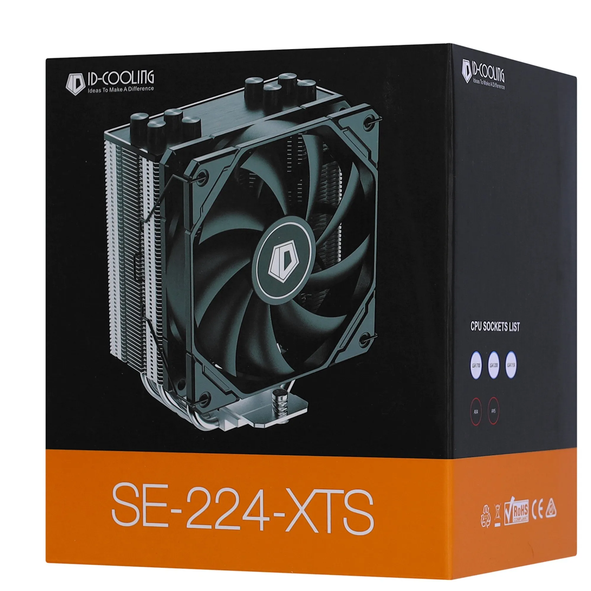 Кулер для процессора ID-Cooling SE-224-XTS, S1700/1200/115x/AMD, 220W, 600-1500rpm, 4pin — фото 5