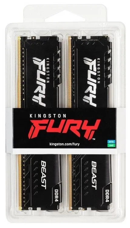 Kingston DRAM 32GB 3200MT/s DDR4 CL16 DIMM (Kit of 2) FURY Beast Black — фото 4