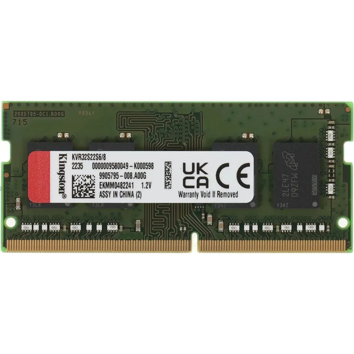 Модуль памяти Kingston KVR32S22S8/8  DDR4 SODIMM 8Gb 3200 MHz CL22 — фото 3