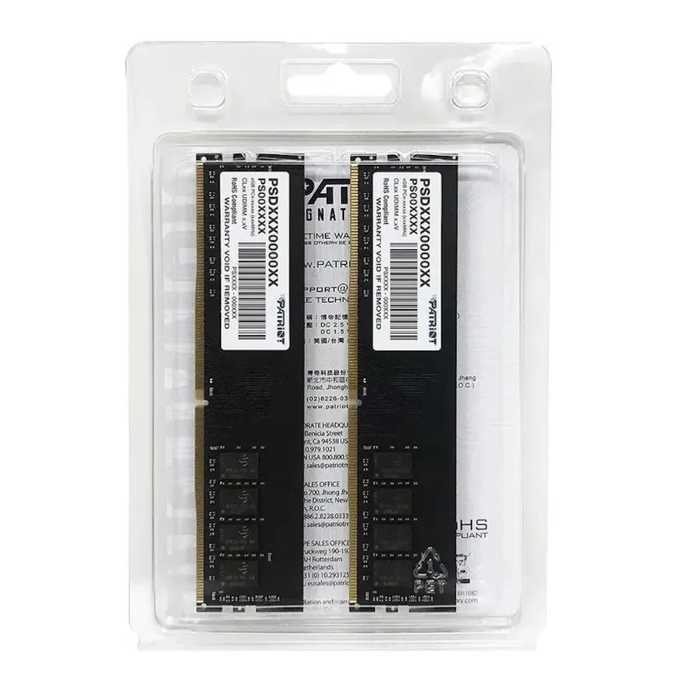 Модуль памяти Patriot Signature, PSD416G3200K, DDR4, DIMM, 16Gb, KIT, 2x8Gb, 3200Mhz, CL22 — фото 2