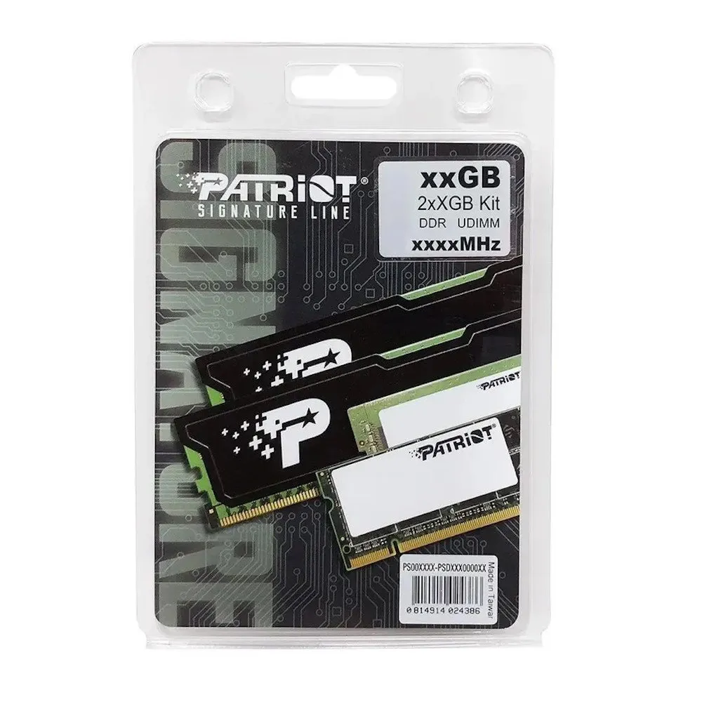 Модуль памяти Patriot Signature, PSD416G3200K, DDR4, DIMM, 16Gb, KIT, 2x8Gb, 3200Mhz, CL22