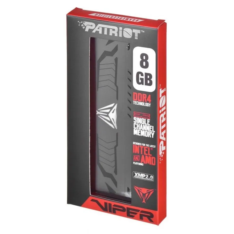 Модуль памяти Patriot Viper Steel, PVS48G360C8, DDR4, DIMM, 8Gb, 3600Mhz, CL18