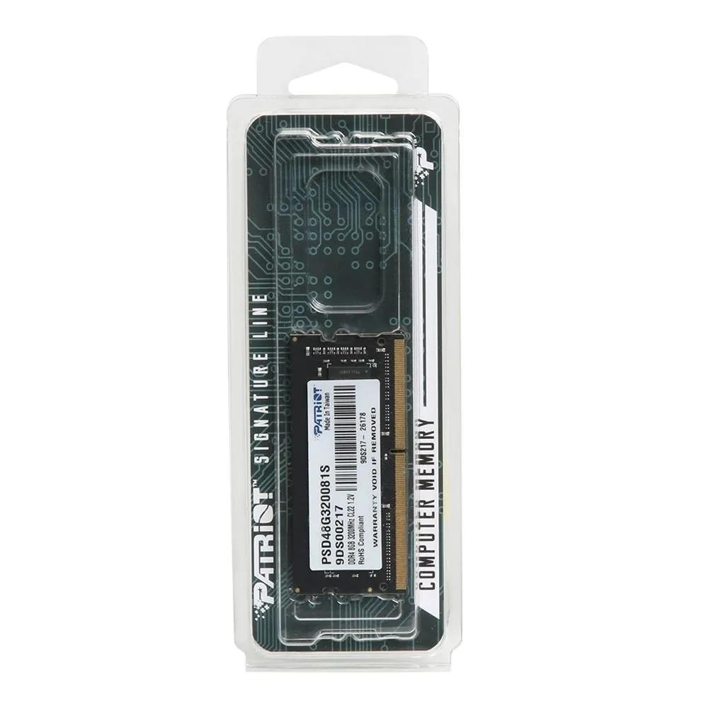 Модуль памяти для ноутбука Patriot Signature, PSD48G320081S, DDR4, SO-DIMM, 8Gb, 3200Mhz, CL22