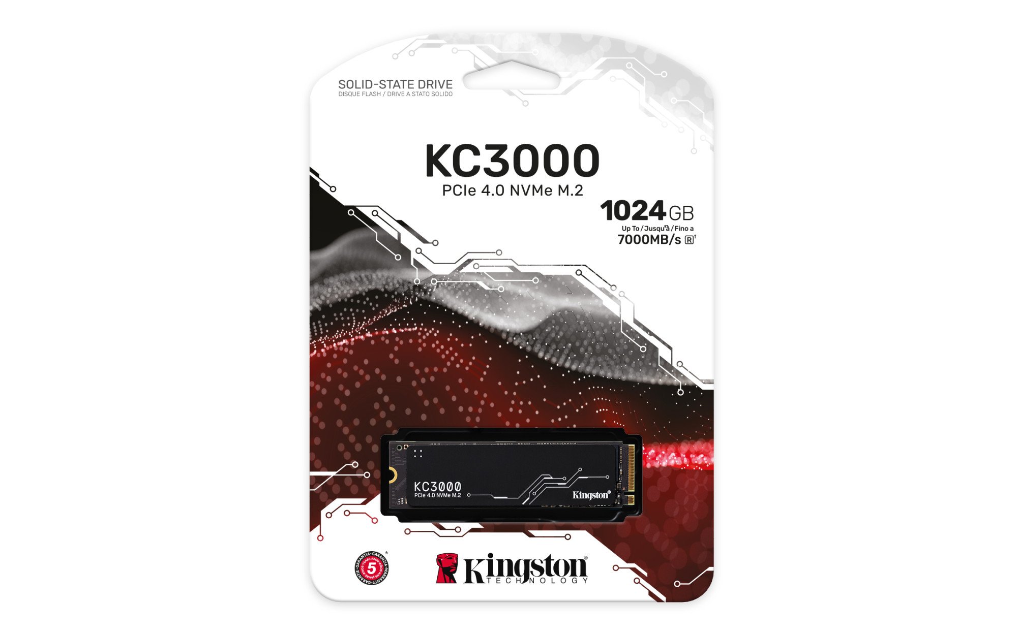 Твердотельный накопитель SSD 1024 Gb M.2 2280 Kingston SKC3000S/1024G NVMe PCIe 4.0 NVMe