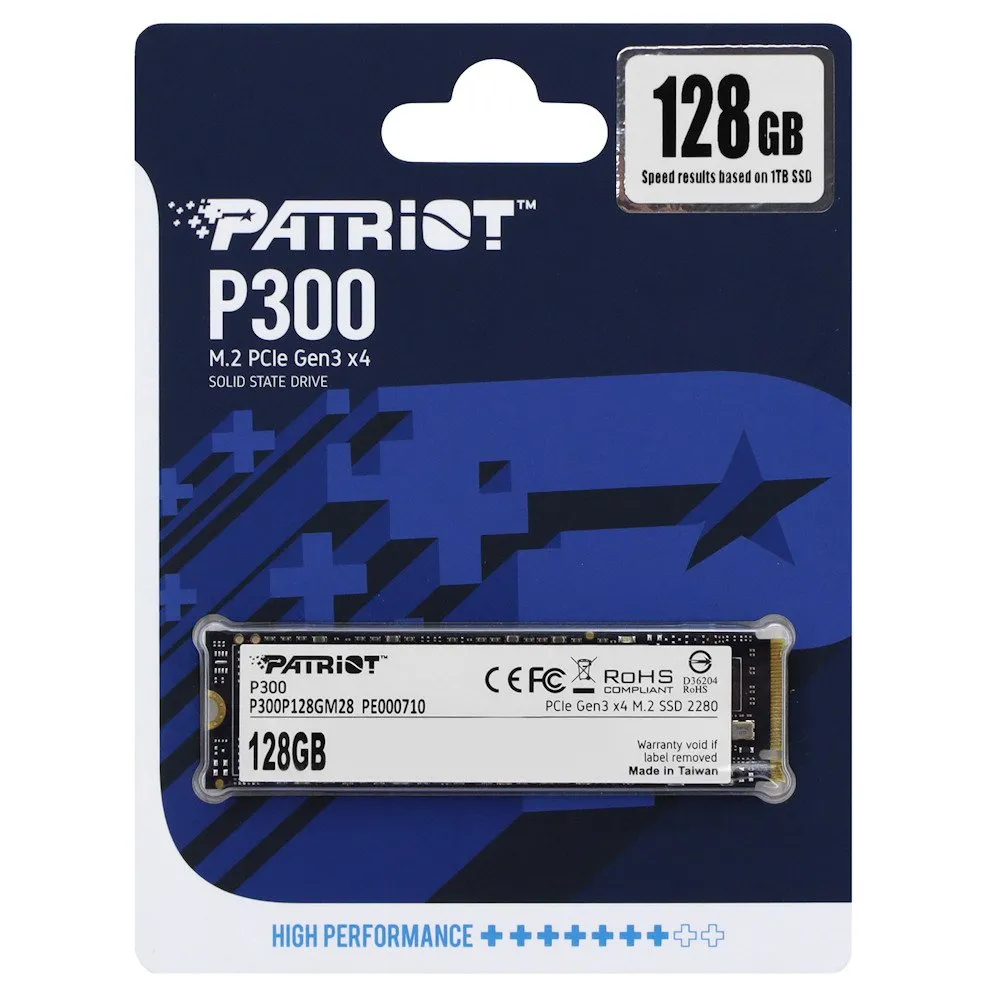 Твердотельный накопитель SSD 128 Gb M.2 PCIe Patriot P300 P300P128GM28 PCIe Gen3 x4