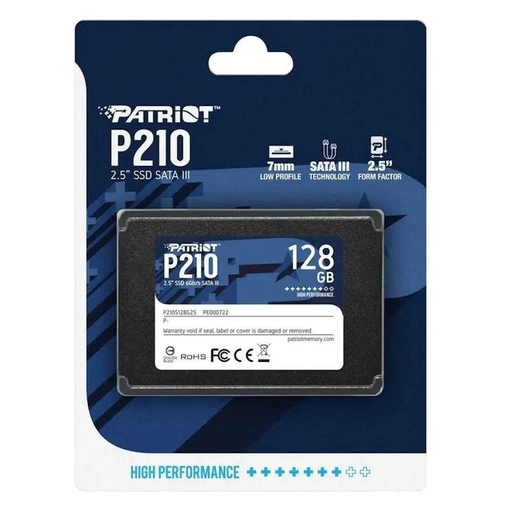 Твердотельный накопитель SSD 128 Gb SATA 6Gb/s Patriot P210 P210S128G25 2.5" 3D TLC