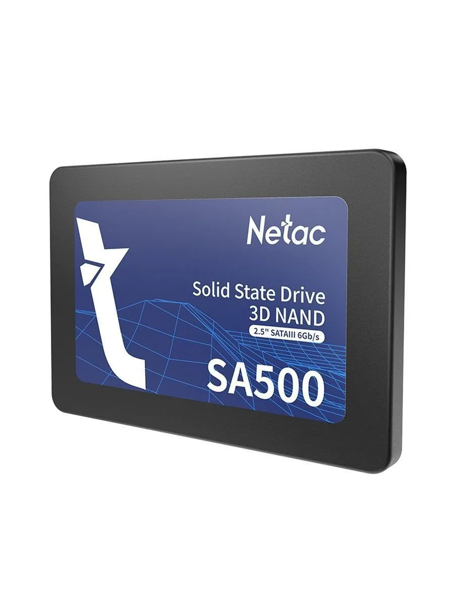 Твердотельный накопитель SSD 128Gb, SATA 6 Gb/s, Netac SA500, 2.5", 3D TLC, 500R/400W — фото 6