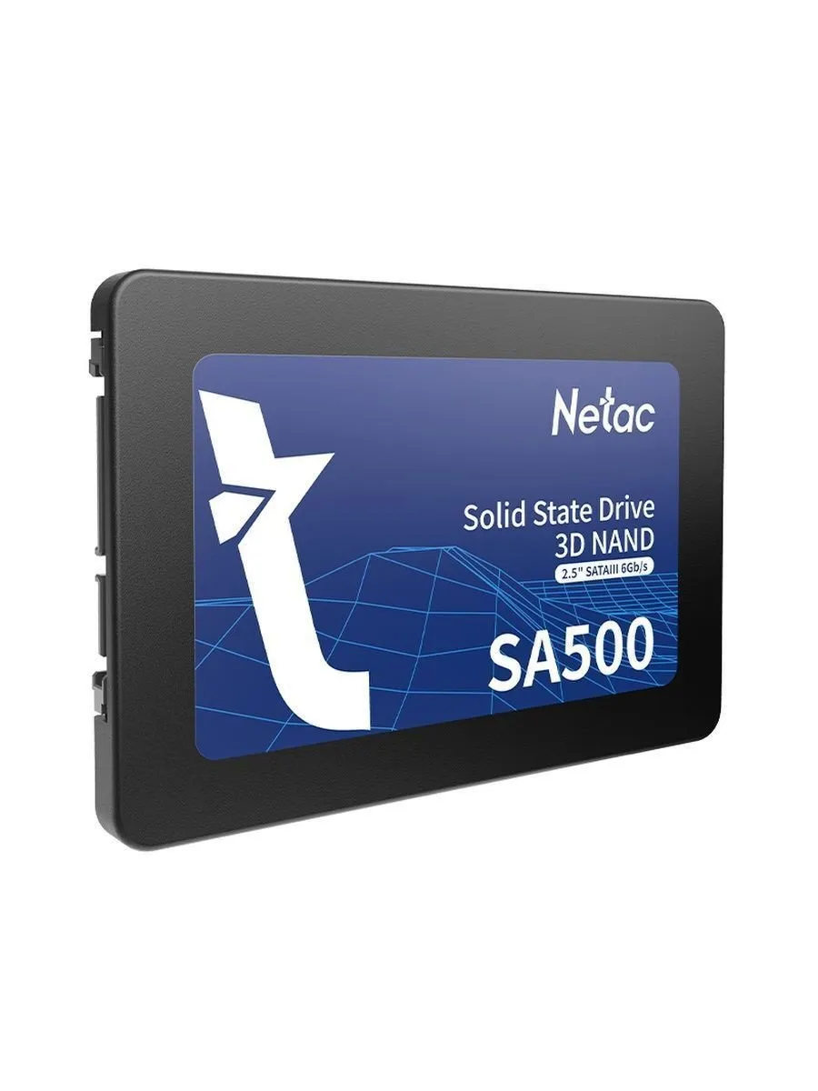 Твердотельный накопитель SSD 128Gb, SATA 6 Gb/s, Netac SA500, 2.5", 3D TLC, 500R/400W — фото 2