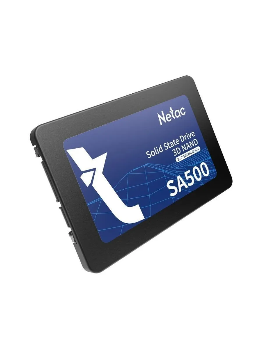 Твердотельный накопитель SSD 128Gb, SATA 6 Gb/s, Netac SA500, 2.5", 3D TLC, 500R/400W — фото 5