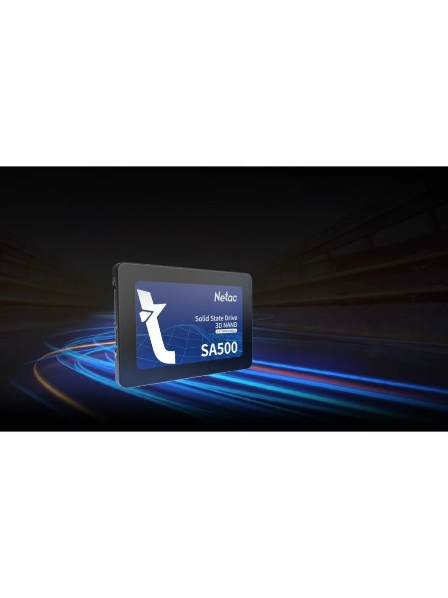 Твердотельный накопитель SSD 128Gb, SATA 6 Gb/s, Netac SA500, 2.5", 3D TLC, 500R/400W — фото 7