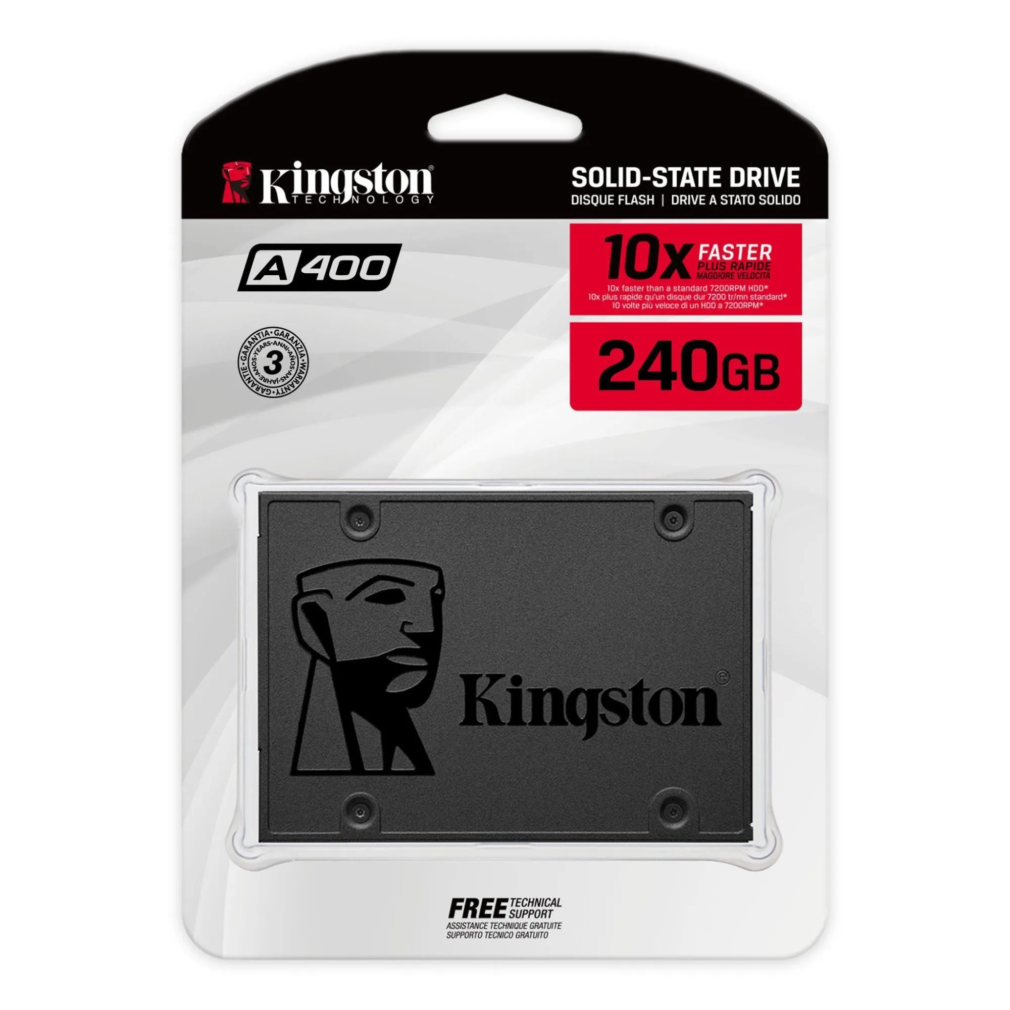 Твердотельный накопитель SSD 240 Gb SATA 6Gb/s Kingston A400 SA400S37/240G 2.5" TLC