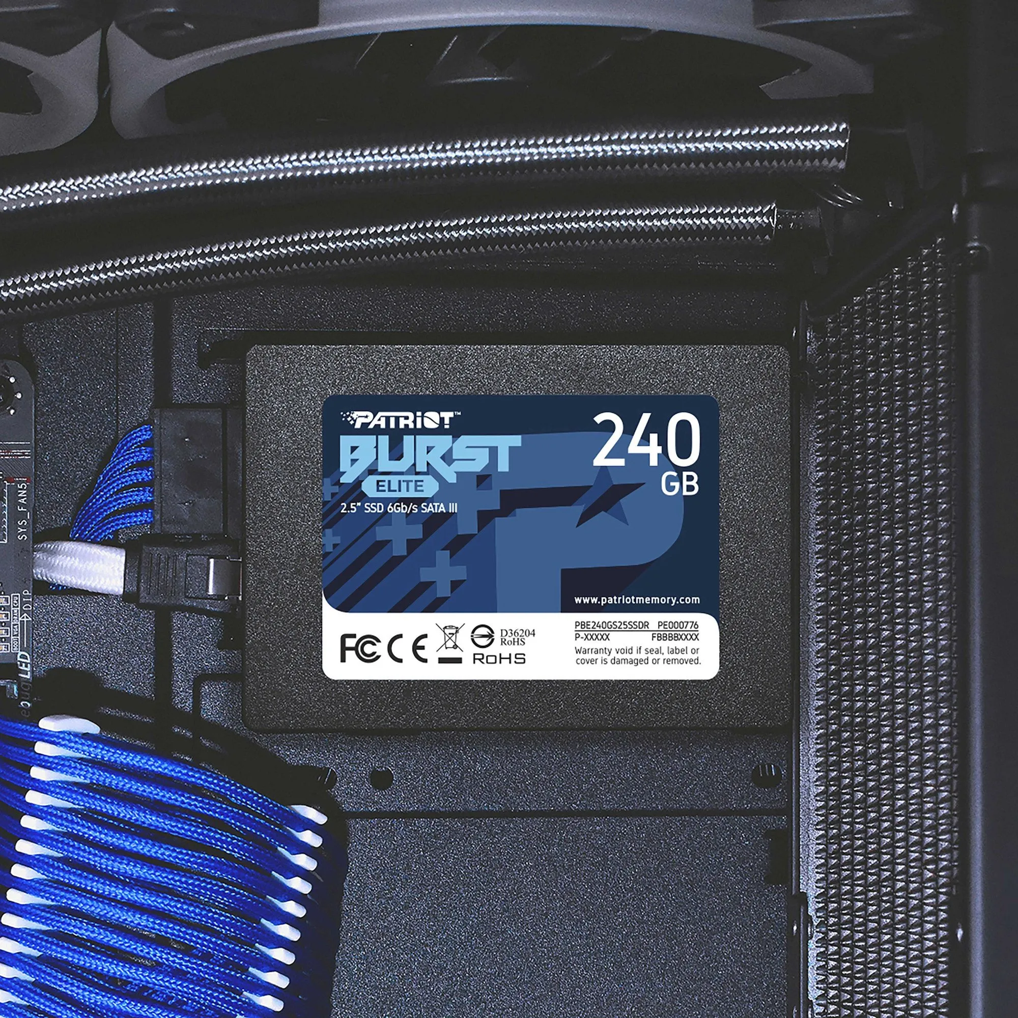 Твердотельный накопитель SSD 240 Gb SATA 6Gb/s Patriot Burst Elite PBE240GS25SSDR 2.5" 3D QLC — фото 8