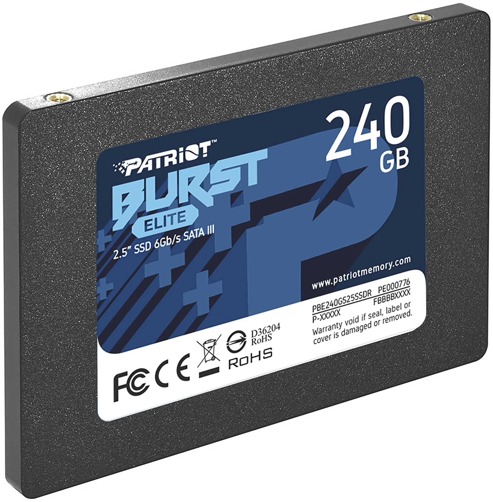 Твердотельный накопитель SSD 240 Gb SATA 6Gb/s Patriot Burst Elite PBE240GS25SSDR 2.5" 3D QLC — фото 4