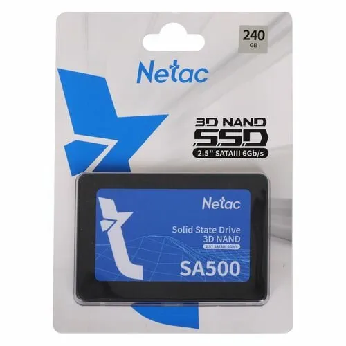 Твердотельный накопитель SSD 240Gb, SATA 6 Gb/s, Netac SA500, 2.5", 3D TLC, 520R/450W — фото 7