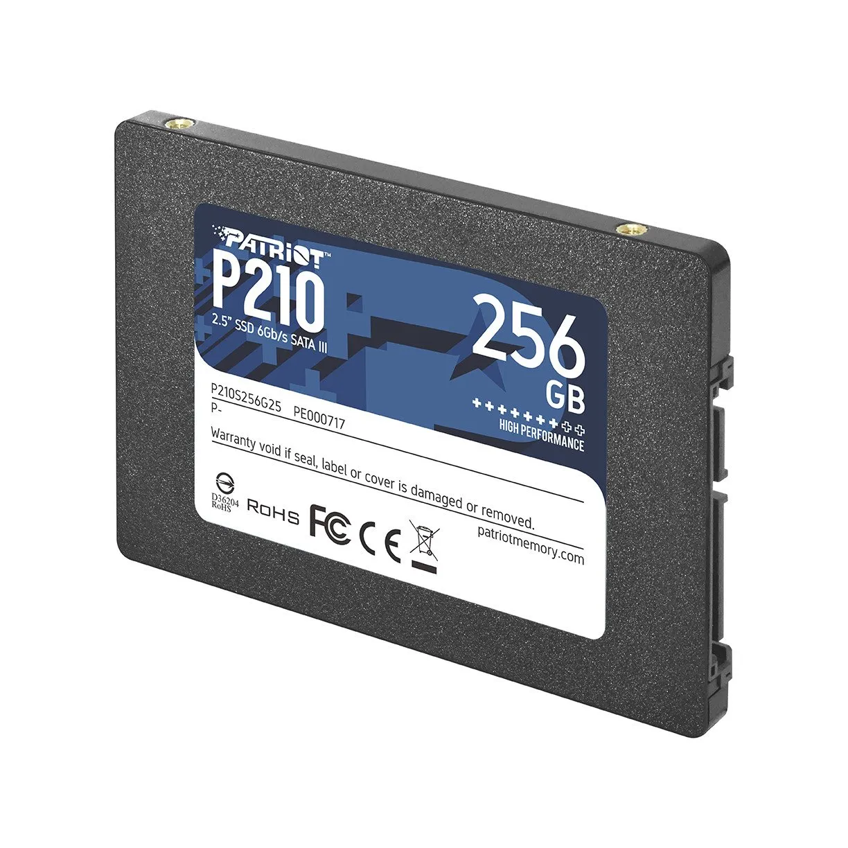 Твердотельный накопитель SSD 256 Gb SATA 6Gb/s Patriot P210 P210S256G25 2.5" 3D TLC
